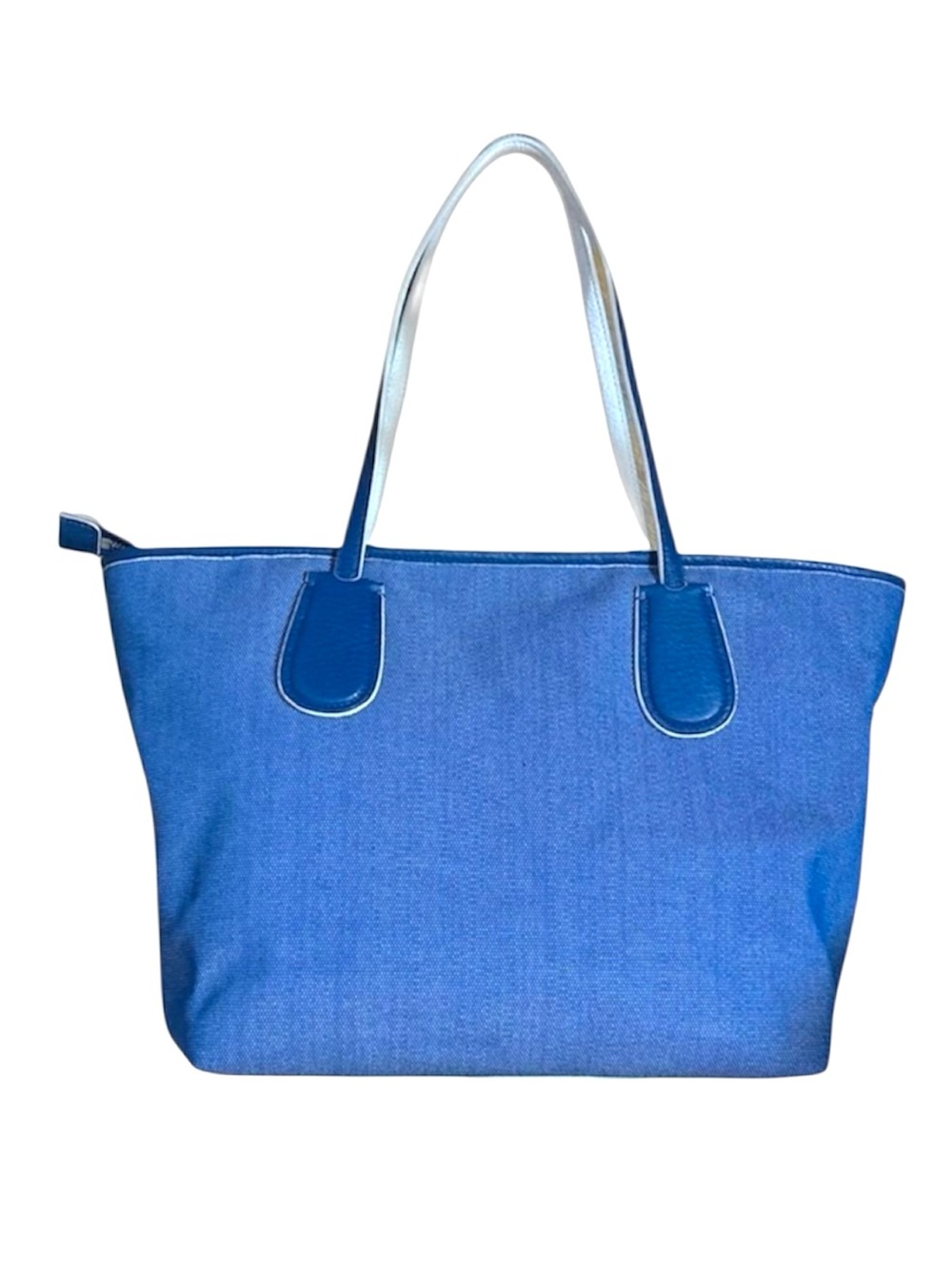 COACH Blue Canvas Taxi Tote Horse and Carriage Shoulder Bag - Picture 2 of 16
